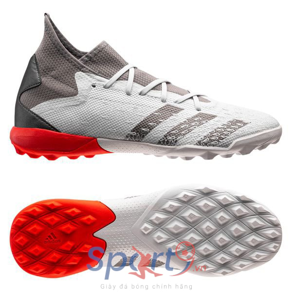 adidas Predator Freak .3 TF WhiteSpark - Footwear White/Iron Metal/Solar Red