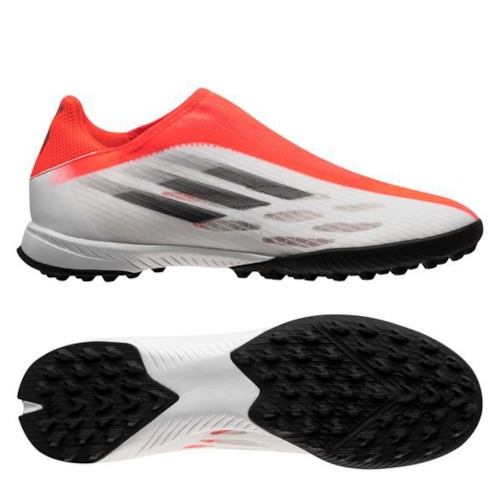 adidas X Speedflow .3 Laceless TF WhiteSpark - Footwear White/Iron Metal/Solar Red