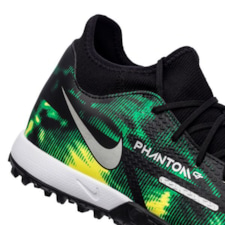 Nike Phantom GT 2 Academy DF TF Shockwave - Black/Metallic Platinum/Green Strike