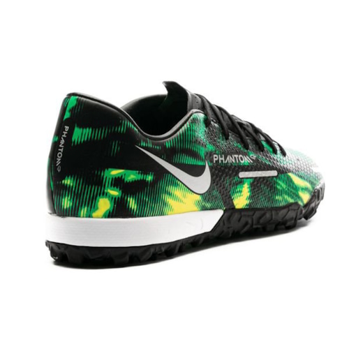 Nike Phantom GT 2 Academy TF Shockwave - Black/Metallic Platinum/Green Strike