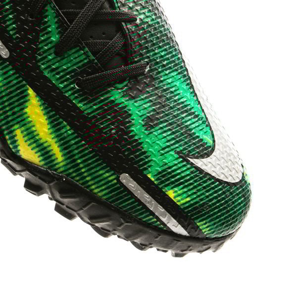 Nike Phantom GT 2 Academy TF Shockwave - Black/Metallic Platinum/Green Strike