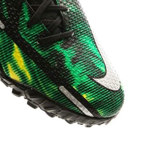 Nike Phantom GT 2 Academy TF Shockwave - Black/Metallic Platinum/Green Strike