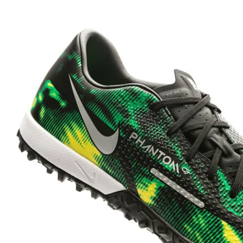 Nike Phantom GT 2 Academy TF Shockwave - Black/Metallic Platinum/Green Strike