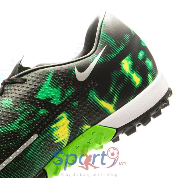 Nike Phantom GT 2 Academy TF Shockwave - Black/Metallic Platinum/Green Strike