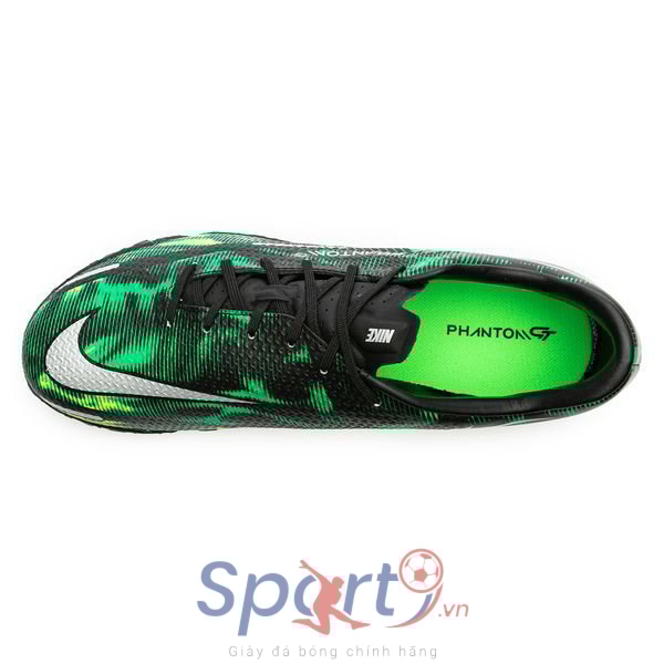 Nike Phantom GT 2 Academy TF Shockwave - Black/Metallic Platinum/Green Strike