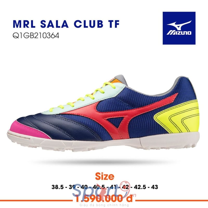 Mizuno Mrl Sala Club Q1GB210364 Xanh Đỏ Trắng