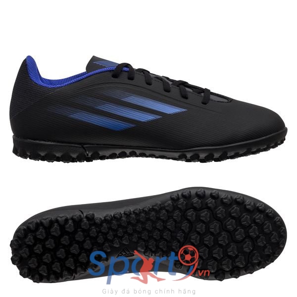 adidas X Speedflow .4 TF Edge of Darkness - Core Black/Sonic Ink/Solar Yellow