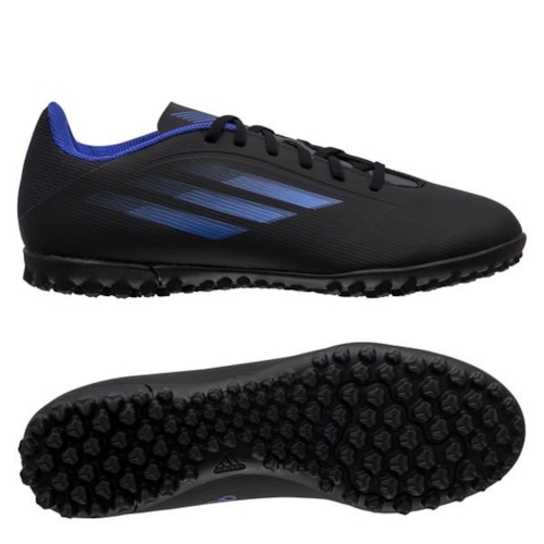 adidas X Speedflow .4 TF Edge of Darkness - Core Black/Sonic Ink/Solar Yellow