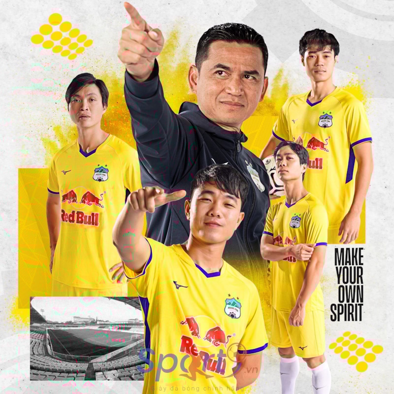 MIZUNO [OFFICIAL]  ÁO ĐẤU HAGL 2022 FULL HỘP VÀNG