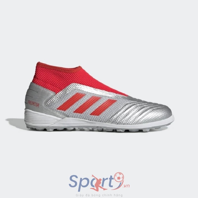 Adidas Predator 19.3 Laceless TF - Bạc/Đỏ - G27941