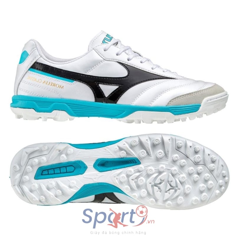 Mizuno Morelia Sala Classic TF - Q1GB220209 - Trắng/Đen/Xanh