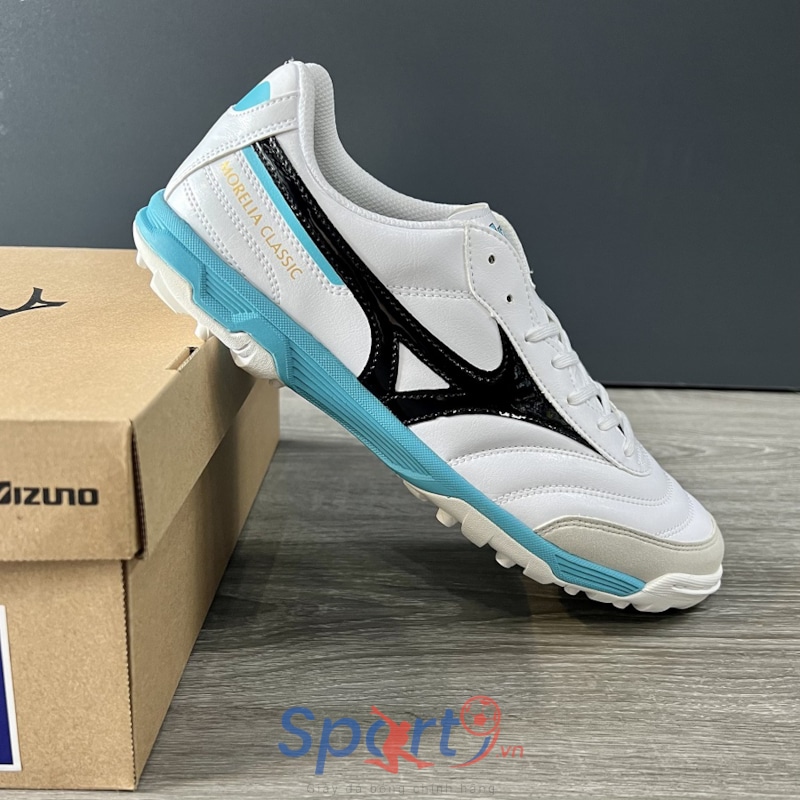 Mizuno Morelia Sala Classic TF - Q1GB220209 - Trắng/Đen/Xanh