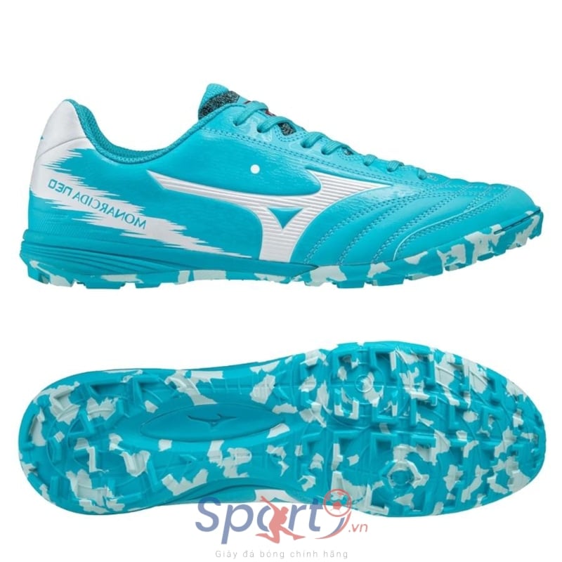 Mizuno Monarcida Neo Sala Pro TF - Q1GB212123 - Xanh Ngọc/Trắng