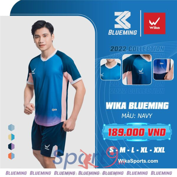 BỘ QUẦN ÁO BÓNG ĐÁ WIKA BLUEMING MÀU NAVY