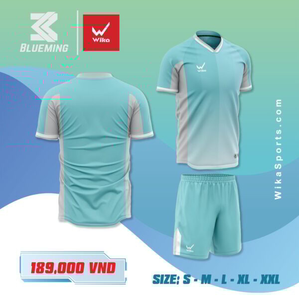 ÁO BÓNG ĐÁ WIKA BLUEMING MÀU XANH NGỌC
