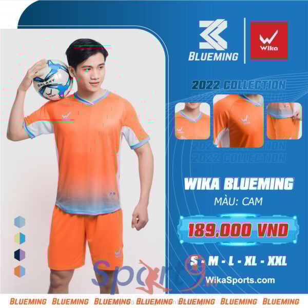 BỘ QUẦN ÁO BÓNG ĐÁ WIKA BLUEMING MÀU CAM