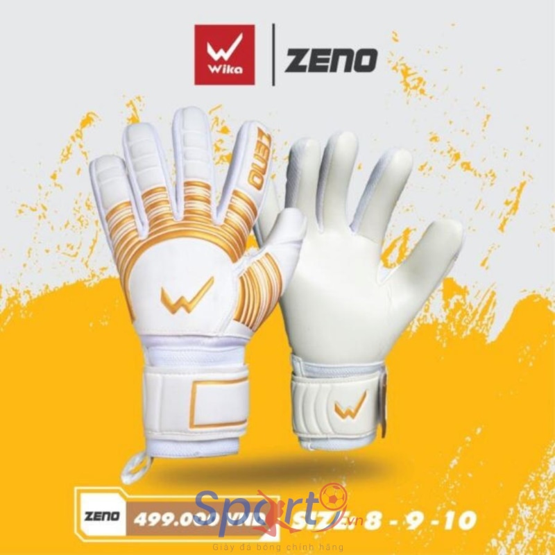 Găng tay thủ môn Wika Zeno x Quan Văn Chuẩn - Trắng Vàng