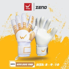 Găng tay thủ môn Wika Zeno x Quan Văn Chuẩn - Trắng Vàng