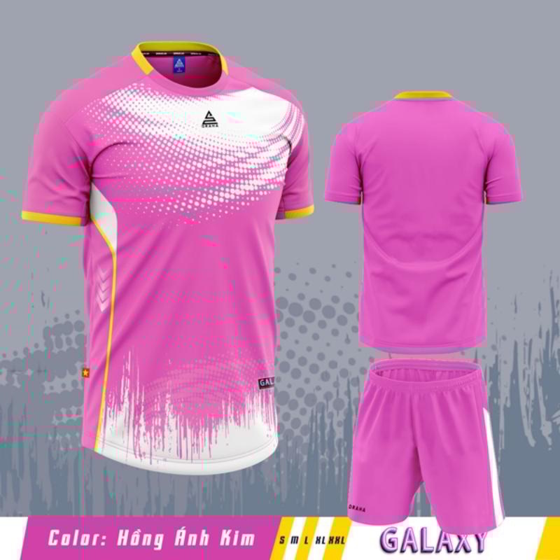 Hình ảnh của BỘ QUẦN ÁO BÓNG ĐÁ DRAHA GALAXY MÀU XANH HỒNG