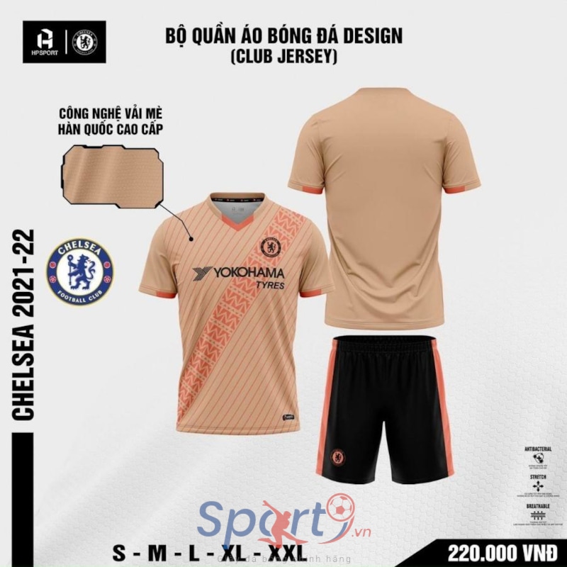 BỘ QUẦN ÁO BÓNG ĐÁ CHELSEA 2021-22 MÀU CAM