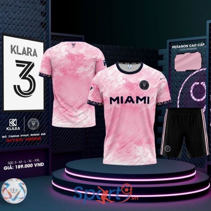 BỘ QUẦN ÁO BÓNG ĐÁ INTER MIAMI MÀU HỒNG