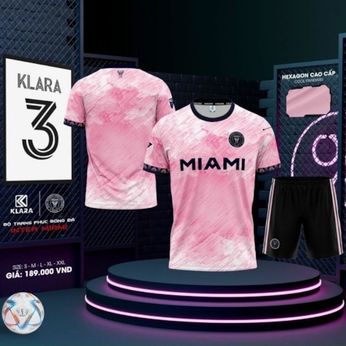 BỘ QUẦN ÁO BÓNG ĐÁ INTER MIAMI MÀU HỒNG