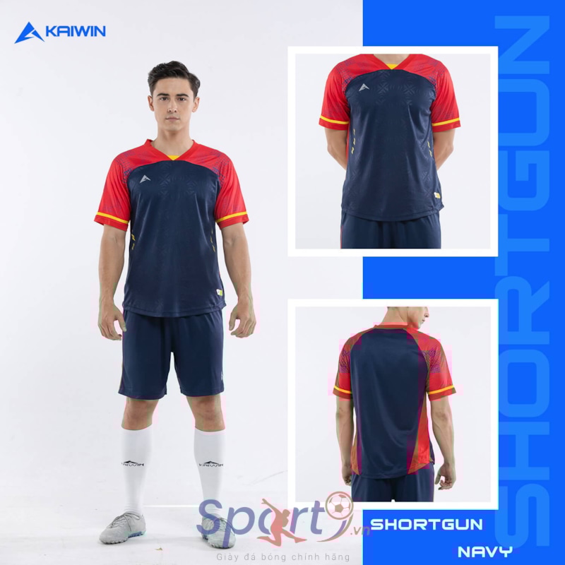 BỘ QUẦN ÁO BÓNG ĐÁ KAIWIN SHORTGUN MÀU ĐEN