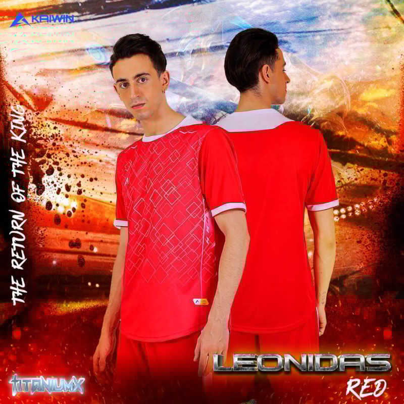 BỘ QUẦN ÁO BÓNG ĐÁ KAIWIN LEONIDAS MÀU ĐỎ