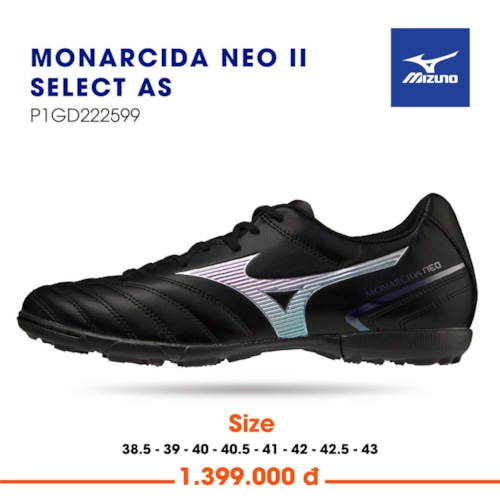 Mizuno Monarcida Neo II Select AS - P1GD222599 - Màu Đen