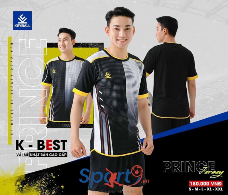 BỘ QUẦN ÁO BÓNG ĐÁ KEYBALL MÀU VÀNG	