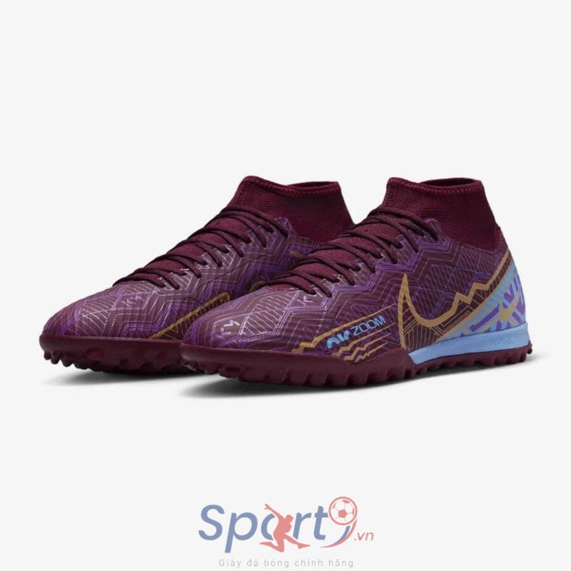 Nike Zoom Mercurial Superfly 9 Academy KM TF - DO9347-694 - Tím/Xanh