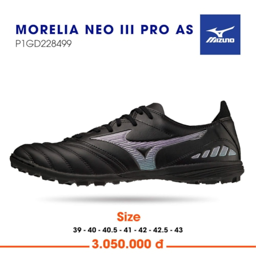 Mizuno Morelia Neo III Pro AS - P1GD228499 - Màu Đen