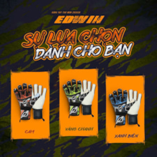 Găng Tay Thủ Môn Zocker Gloves Edwin - Đen/Xanh Biển	