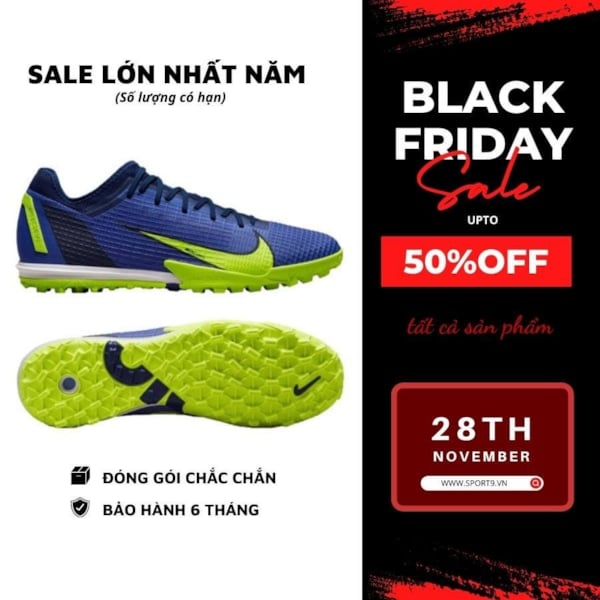 Nike Mercurial Zoom Vapor 14 Pro TF Football Recharge - CV1001-574 - Tím/Xanh Dạ Quang