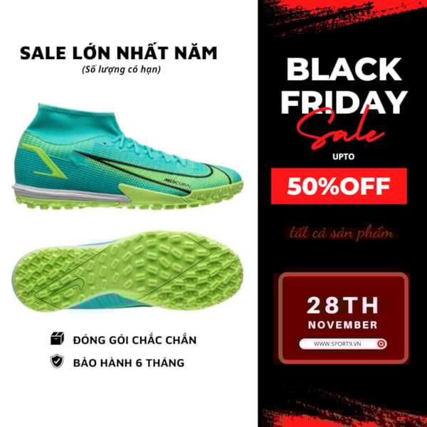 Nike Mercurial Superfly 8 Academy TF Impulse Pack - Xanh Ngọc - CV0953-403	