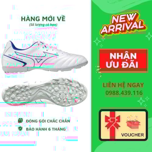 Mizuno Monarcida Neo II Select AS - P1GD222525 - Trắng Xanh