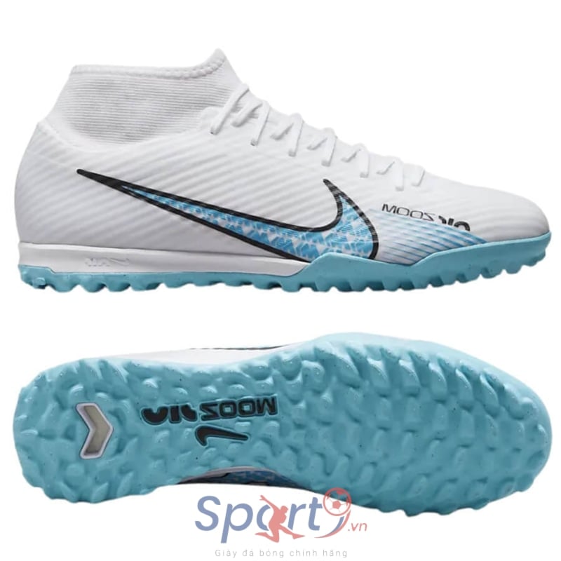 Nike Air Zoom Mercurial Superfly 9 Academy TF - Trắng/Xanh - DJ5629-146