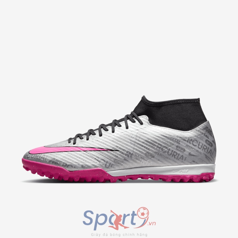 Nike Zoom Mercurial Superfly 9 Academy XXV TF - Bạc/Hồng - FB8398-060