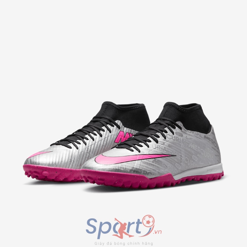 Nike Zoom Mercurial Superfly 9 Academy XXV TF - Bạc/Hồng - FB8398-060