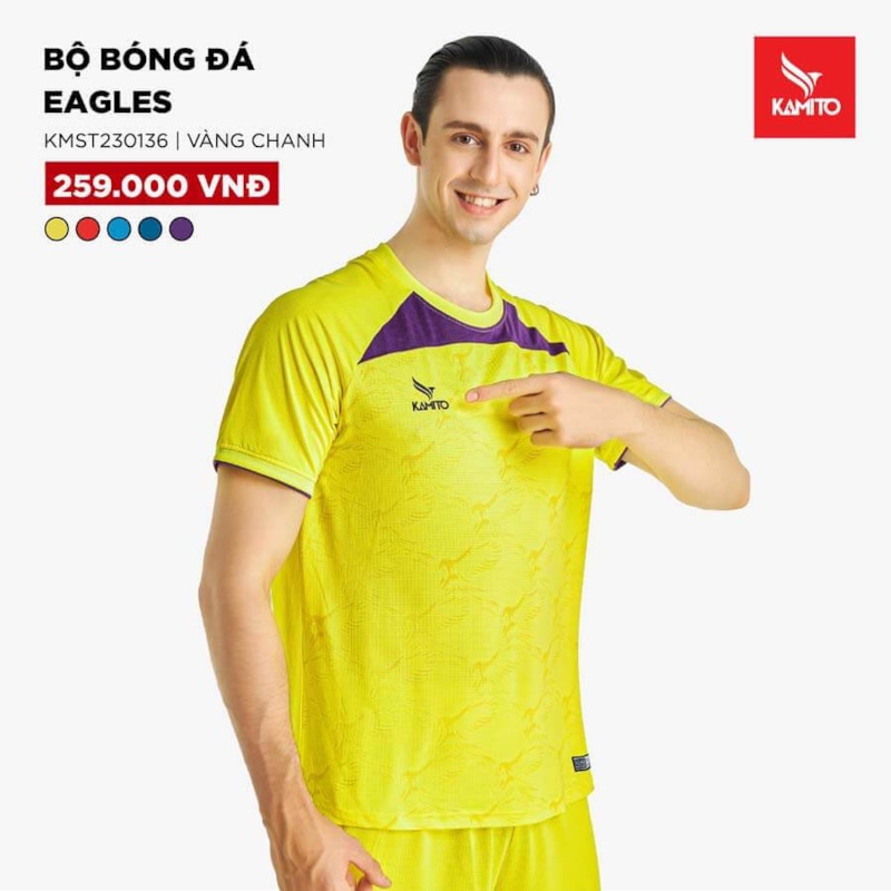 BỘ QUẦN ÁO BÓNG ĐÁ KAMITO EAGLES MÀU VÀNG