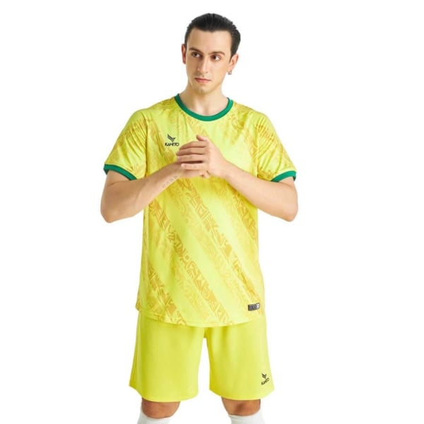 BỘ QUẦN ÁO BÓNG ĐÁ THI ĐẤU CÂU LẠC BỘ HÒA BÌNH 2023 MÀU VÀNG