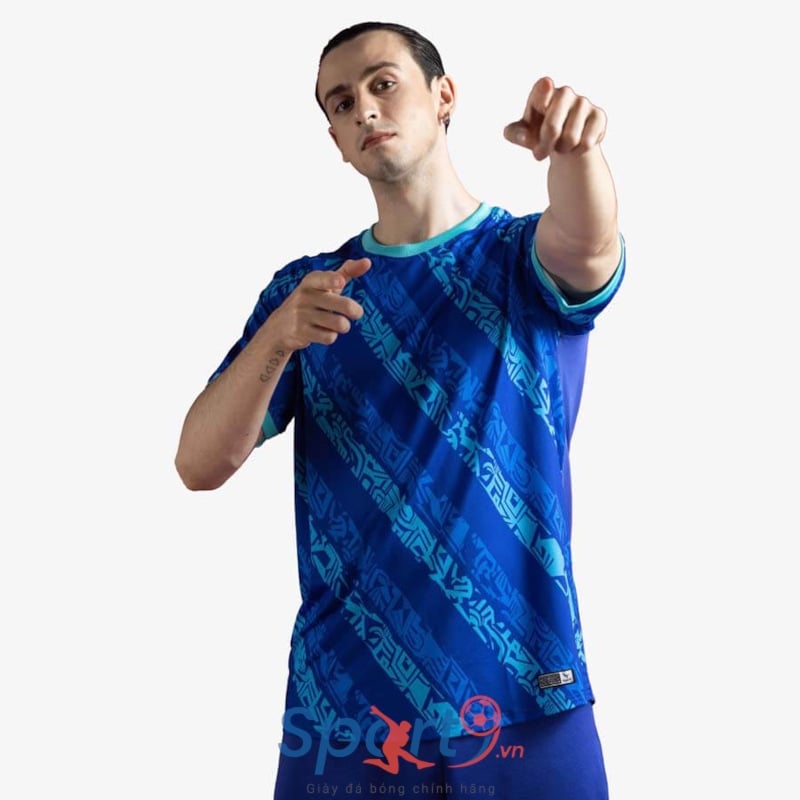 BỘ QUẦN ÁO BÓNG ĐÁ THI ĐẤU CÂU LẠC BỘ HÒA BÌNH 2023 MÀU XANH