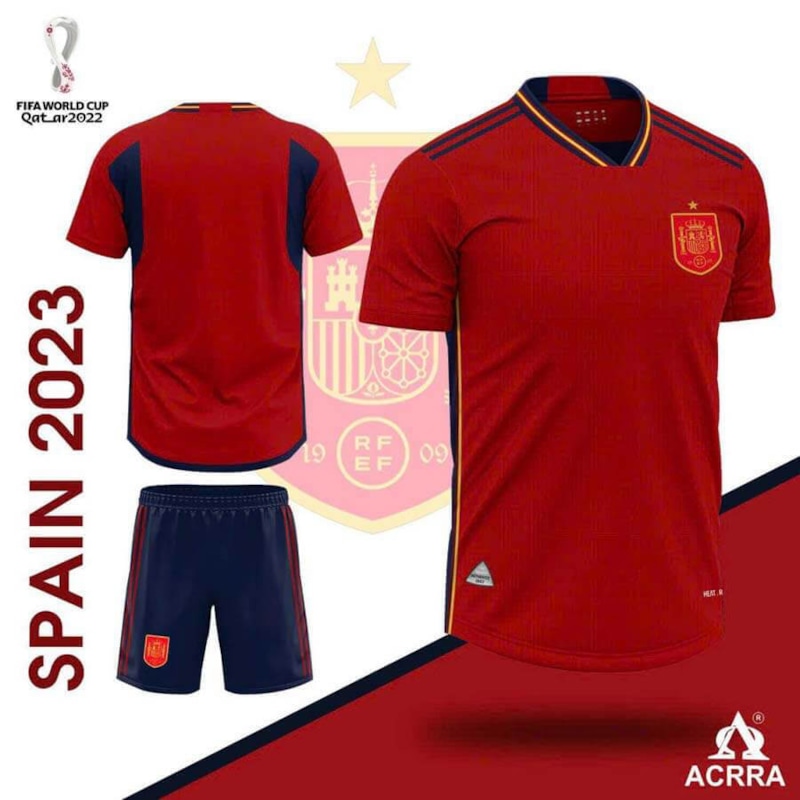 BỘ QUẦN ÁO BÓNG ĐÁ ĐỘI TUYỂN QUỐC GIA TÂY BAN NHA 2023
