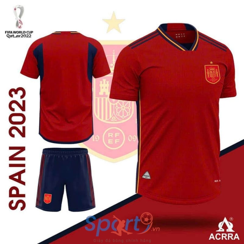 BỘ QUẦN ÁO BÓNG ĐÁ ĐỘI TUYỂN QUỐC GIA TÂY BAN NHA 2023