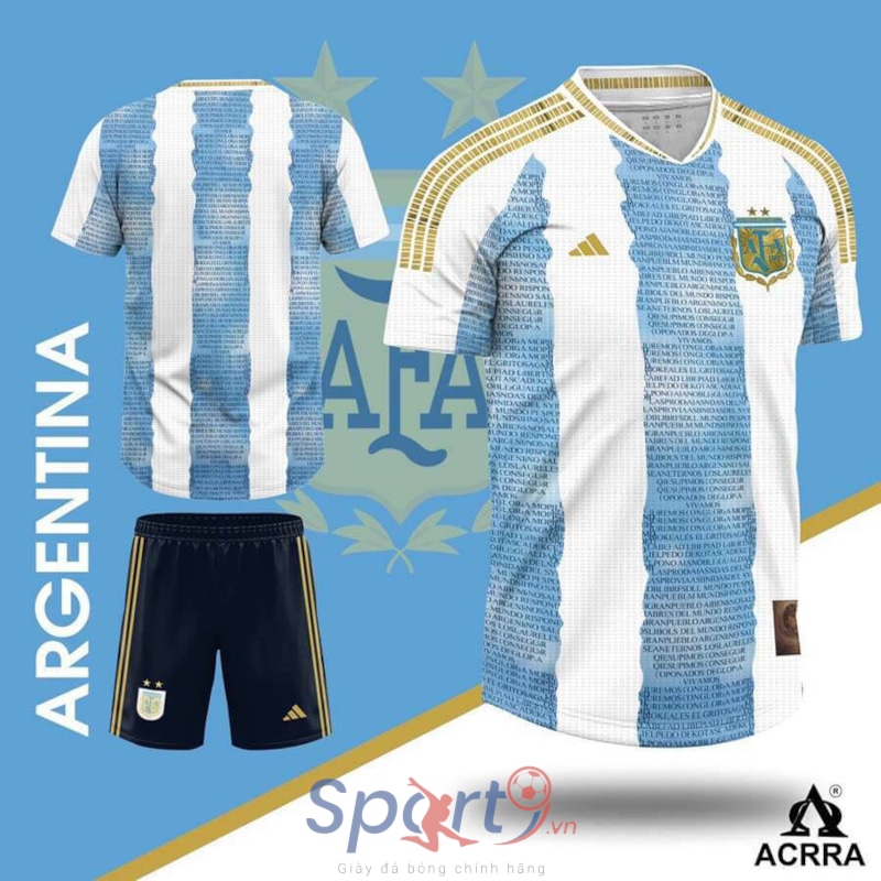 BỘ QUẦN ÁO BÓNG ĐÁ  ĐỘI TUYỂN QUỐC GIA ARGENTINA 