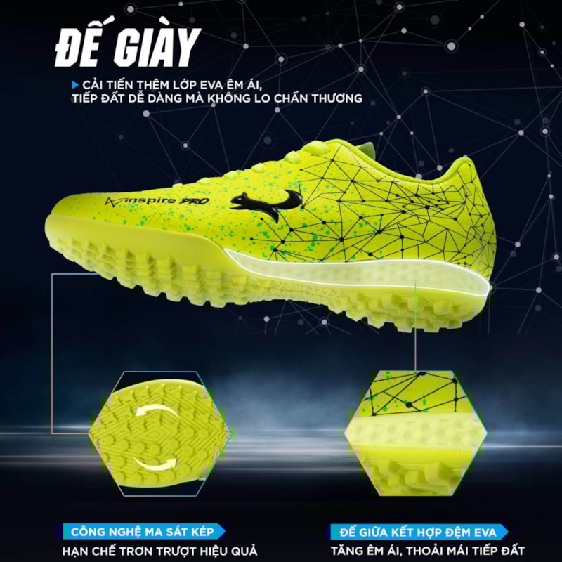 Zocker Inspire Pro | Giày đá bóng sân cỏ nhân tạo	