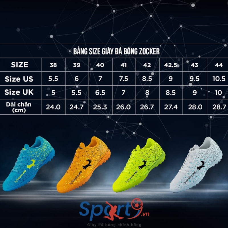 Zocker Inspire Pro | Giày đá bóng sân cỏ nhân tạo	