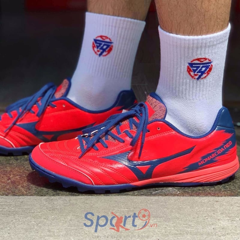 Mizuno Monarcida Neo Sala Pro TF - Q1GB232163 - Đỏ/ Xanh Tím Than