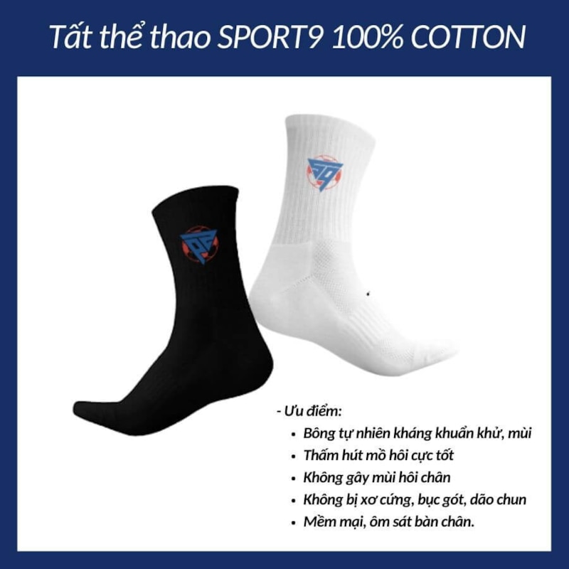 Tất bóng đá logo Sport9