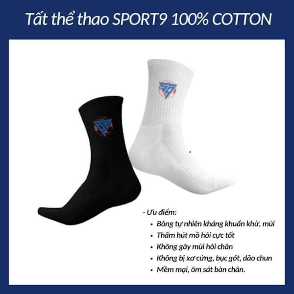 Tất bóng đá logo Sport9